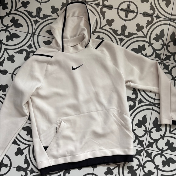 Nike Cream Dri-FIT Hoodie with Black Details - Picture 1 of 3